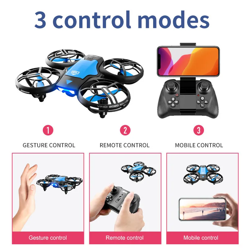 V8新型ミニドローン 4KプロフェッショナルHD 1080P - Rc Helicopter Case のレビューと価格